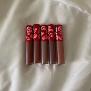 NEW 5 Lime Crime Mini Velvetines Lipsticks